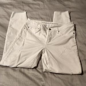 Articles of Society White Fray Hem Skinny Ankle Jeans 30